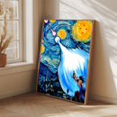 Anime DGB Goku vs Vegeta Starry Night Canvas Wall Art - Living Room - Canvas Wall Art - Print - Wall Decor