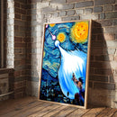 Anime DGB Goku vs Vegeta Starry Night Canvas Wall Art - Living Room - Canvas Wall Art - Print - Wall Decor