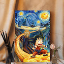 Dragon Ball Goku Kid Anime Starry Night Art - Living Room - Canvas Wall Art - Print - Wall Decor