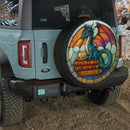 Dragon Book Stained Glass Jeep Car Spare Tire Cover