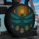 Dragonfly Mint Stained Glass Jeep Car Spare Tire Cover