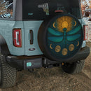 Dragonfly Mint Stained Glass Jeep Car Spare Tire Cover