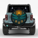 Dragonfly Mint Stained Glass Jeep Car Spare Tire Cover