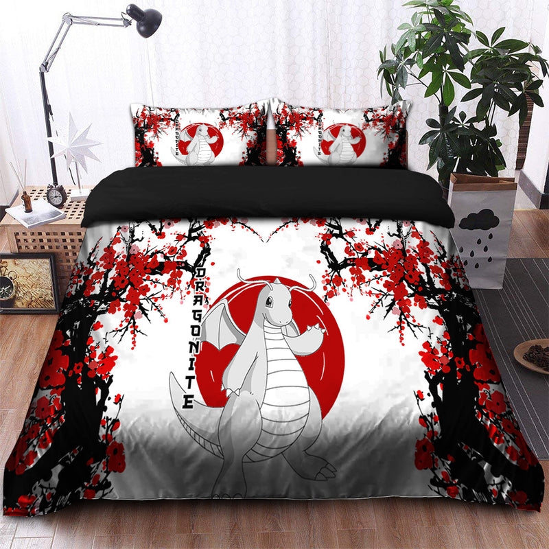 Dragonite Pokemon Japan Style Bedding Set Duvet Cover And 2 Pillowcases