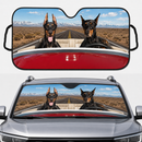 Doberman Dogs Custom Car Windshield Sunshades