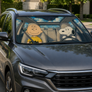 Snoopy Driving Custom Car Windshield Sunshades