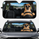 Guard Dog Driving Custom Car Windshield Sunshades