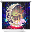 Eevee Couple Pokemon Love You To The Moon Galaxy Shower Curtain Nearkii