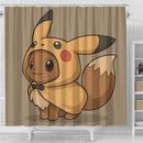 Eevee Pikachu Pokemon Shower Curtain