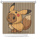 Eevee Pikachu Pokemon Shower Curtain