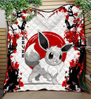Eevee Pokemon Japan Style Quilt Blanket