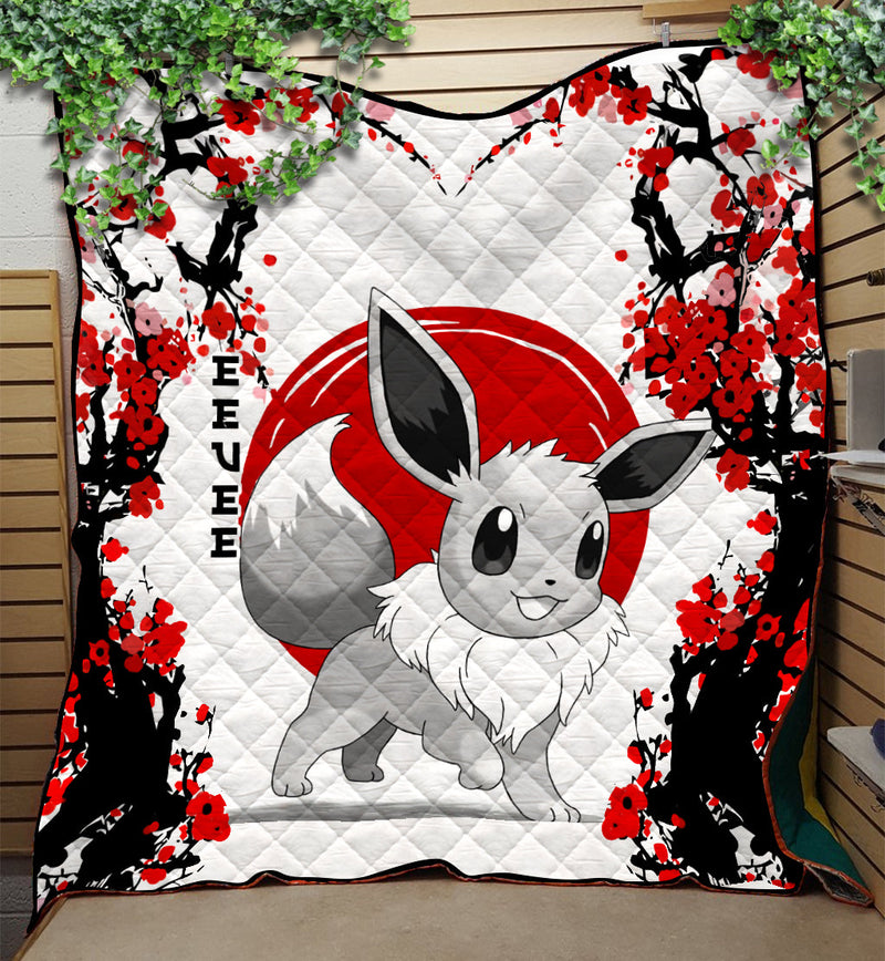 Eevee Pokemon Japan Style Quilt Blanket