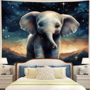 Elephant Night Sky Tapestry