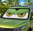 Green Funny Angry Cartoon Eyes Custom Car Windshield Sunshades