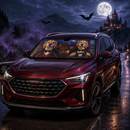 Golden Retriever Vampire Custom Car Windshield Sunshades