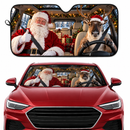 Santa Claus Reindeer Custom Car Windshield Sunshades