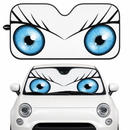 White Cute Eyes Cartoon Custom Car Windshield Sunshades