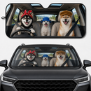 Shiba Inu Dogs Custom Car Windshield Sunshades