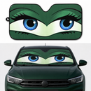 Funny Girly Green Eyes Custom Car Windshield Sunshades