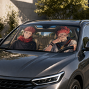 Jujutsu Kaisen Yuji And Sukuna Custom Car Windshield Sunshades