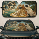 The Birth of Venus Pug Custom Car Windshield Sunshades