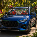 Green Winged Macaw Parrot Custom Car Windshield Sunshades