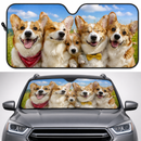 Corgi Face Car Auto Sun Shade Windshield Accessories Decor Gift