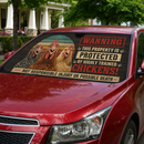 This Property Is Protected By Highly Trained Chickens Custom Car Windshield Sunshades
