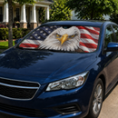Cool Eagle American Flag Custom Car Windshield Sunshades