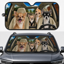 Chihuahua Family Custom Car Windshield Sunshades