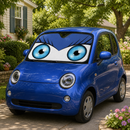 Blue Cute Eyes Cartoon Custom Car Windshield Sunshades