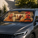 Driving Chickens Drive Custom Car Windshield Sunshades
