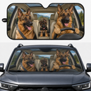 German Shepherd Family Custom Car Windshield Sunshades