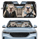 Bulldog Funny Custom Car Windshield Sunshades