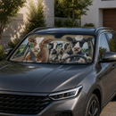 Driving Funny Dairy Cows Custom Car Windshield Sunshades