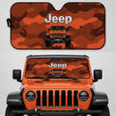 Jeep Camo Orange Color Custom Car Windshield Sunshades