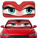 Funny Girly Red Eyes Custom Car Windshield Sunshades