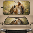 Jesus And His Cats Custom Car Windshield Sunshades