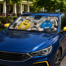 Funny M&M Chocolate Yellow Blue Driving Custom Car Windshield Sunshades