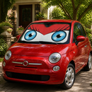 Red Cute Eyes Cartoon Custom Car Windshield Sunshades