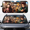 Tanjiro Nezuko Zenitsu Inosuke Demon Slayer Anime Driving Custom Car Windshield Sunshades