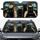 Black Cat Family Custom Car Windshield Sunshades