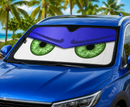 Blue Funny Angry Cartoon Eyes Custom Car Windshield Sunshades