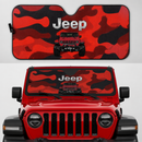 Jeep Camo Red Color Car Auto Sunshades