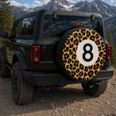 Leopard 8 Ball Custom Jeep Wheel Cover With Camera Hole