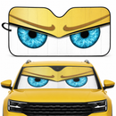 Yellow Funny Angry Cartoon Eyes Custom Car Windshield Sunshades