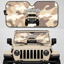 Jeep Camo Cream Color Custom Car Windshield Sunshades