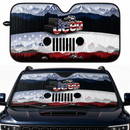 Jeep American Flag Custom Car Windshield Sunshades