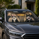 Texudo Couple Cat Custom Car Windshield Sunshades