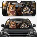 Corgi Picnic Custom Car Windshield Sunshades